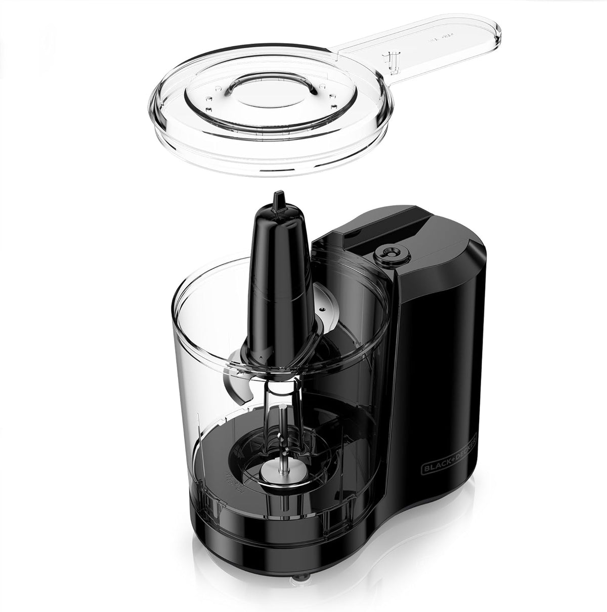 Black+Decker HC300BC Black + Decker 3-Cup Food Processor, One Touch Pulse, Dishwasher Safe Parts, 3-Cup, Black - PuriLite