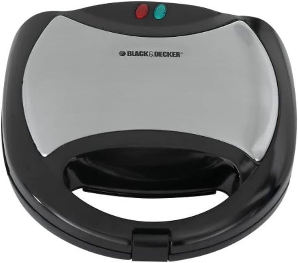BLACK+DECKER All in One Grill: Waffle Maker, Panini Press, Grill and Griddle, Black/Silver, WG1041WC - PuriLite