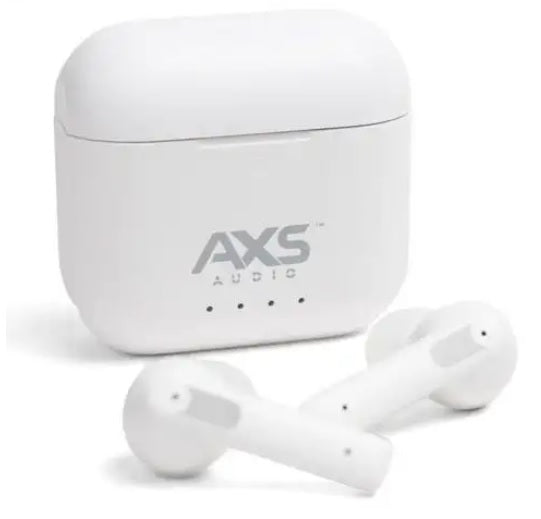 AXS Audio Active Noise Cancelling High Definition Bluetooth Earbuds - White (AXSE01W) - PuriLite