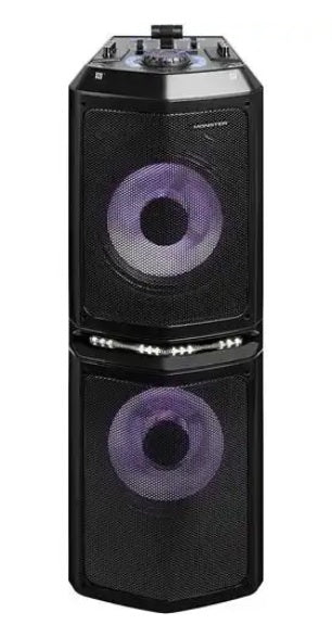 Monster Remix 300 Watts DJ Mixer Party System with Bluetooth and Wireless Mic (MNREMIX) - PuriLite