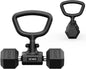 Dumbbell Kettlebell Converter by SEWD – Convert Dumbbells into Kettlebell for Home Gym Fitness – Adjustable Weights & Up to 220LB Capacity Kettlebell Handle for Weight Lifting, 90-Degree Rotating - PuriLite