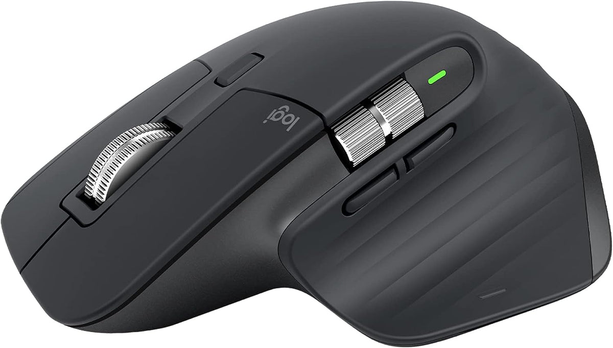 Logitech MX Master 3S - Wireless Performance Mouse with Ultra-fast Scrolling, Ergo, 8K DPI, Track on Glass, Quiet Clicks, USB-C, Bluetooth, Windows, Linux, Chrome - Graphite - PuriLite