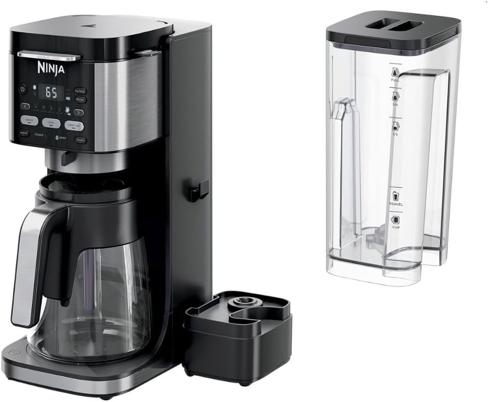 Ninja CFP105 DualBrew Hot & Iced Coffee Maker, Single-Serve, Compatible with K-Cups & 14-Cup Drip Coffee Maker, Black (Renewed) - PuriLite