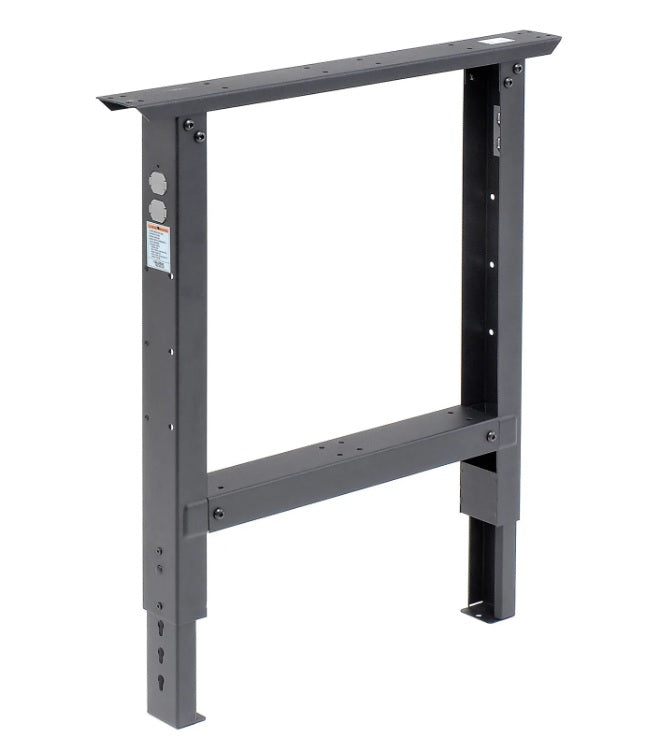 Global Industrial™ Adjustable Height Steel C-Channel Leg For Workbench, 36"D, Black, Each - PuriLite