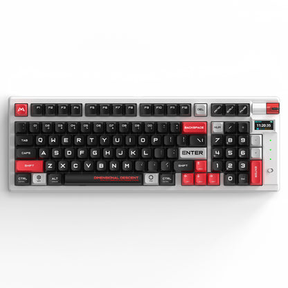 Monka - KG991W Mechanical Gaming Keyboard - 97 Keys with Display Screen - Tri-Mode Connectivity - 4000mAh Battery - PuriLite