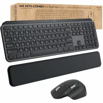 Logitech MX Keys + MX Master Mouse Combo Gen 2 – Wireless, Bluetooth, USB – High Precision 8000 DPI – Darkfield – Mac/Windows - PuriLite