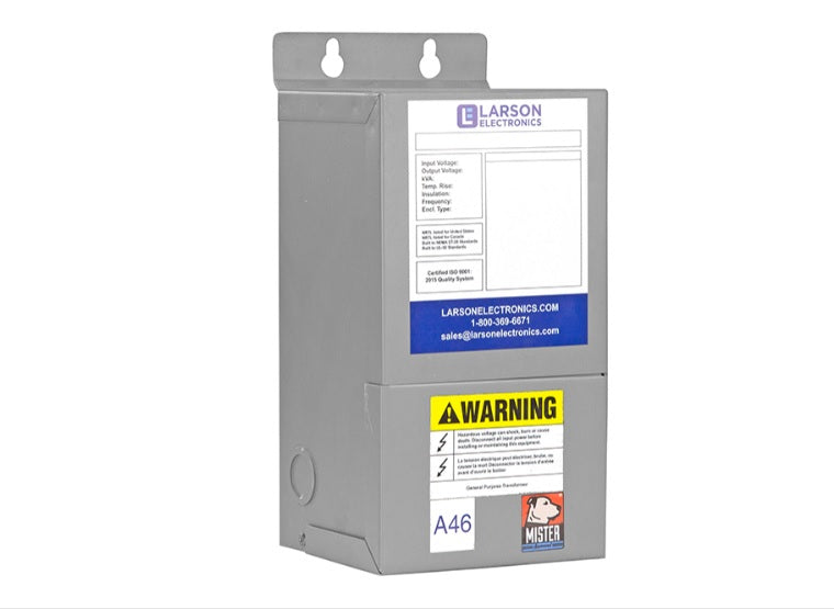 1-Phase Buck/Boost Step-Down Prewired Transformer - 240V Primary - 220V Secondary - 45.87 Amps - 50/60Hz - PuriLite