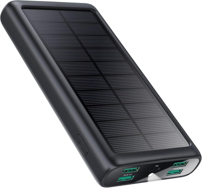 Power Bank Portable Charger 40800mAh, Upgraded 5 Outputs USB C Fast Charging Battery Pack Cell Phone Charger, Solar Charger with LED Flashlight for iPhone 16/15/14/13/12, Samsung Google Android Phones - PuriLite