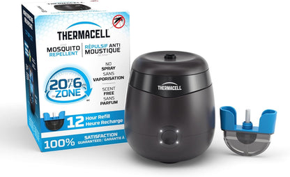 Thermacell E-Series E552CHRCA - Rechargeable Mosquito Repellent, 20' Protection Zone, 12-Hour Refill Included, DEET-Free - PuriLite
