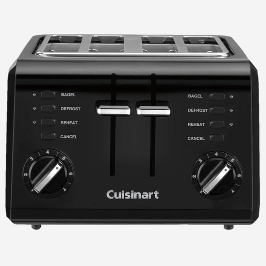 Cuisinart - 4-Slice Toaster, Compact Design, Black - PuriLite