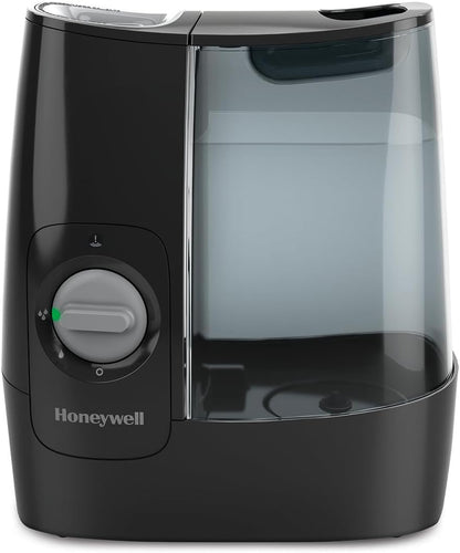Honeywell HWM845BC Soothing Comfort Warm Mist Humidifier, Black, with Essential Oil Cup, Auto Shut-off, Wide Tank Opening, Warm Visible Mist - PuriLite