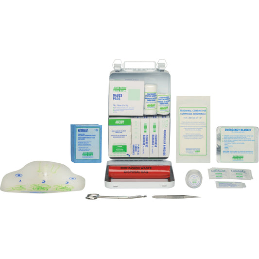 CSA Basic 16 Unit First Aid Kit, CSA Z1220-17 Type 2 Low-Risk Environment, Small (2-25 Workers), Metal Box - PuriLite