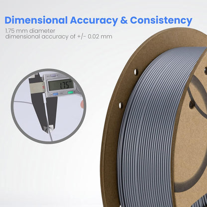 ELEGOO PLA Filament 1.75mm Black 1KG,3D Printer Filament Dimensional Accuracy +/- 0.02mm,1kg Cardboard Spool(2.2lbs) 3D Printing Filament Fits for Most FDM 3D Printers - PuriLite