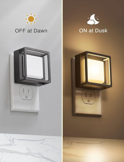 Night Light, DORESshop Night Lights Plug Into Wall [2 Pack] with Dusk-to-Dawn Sensor, LED Night Lights, Adjustable Brightness Veilleuse Enfant for Bathroom, Hallway, Bedroom,Stairway, Soft White - PuriLite