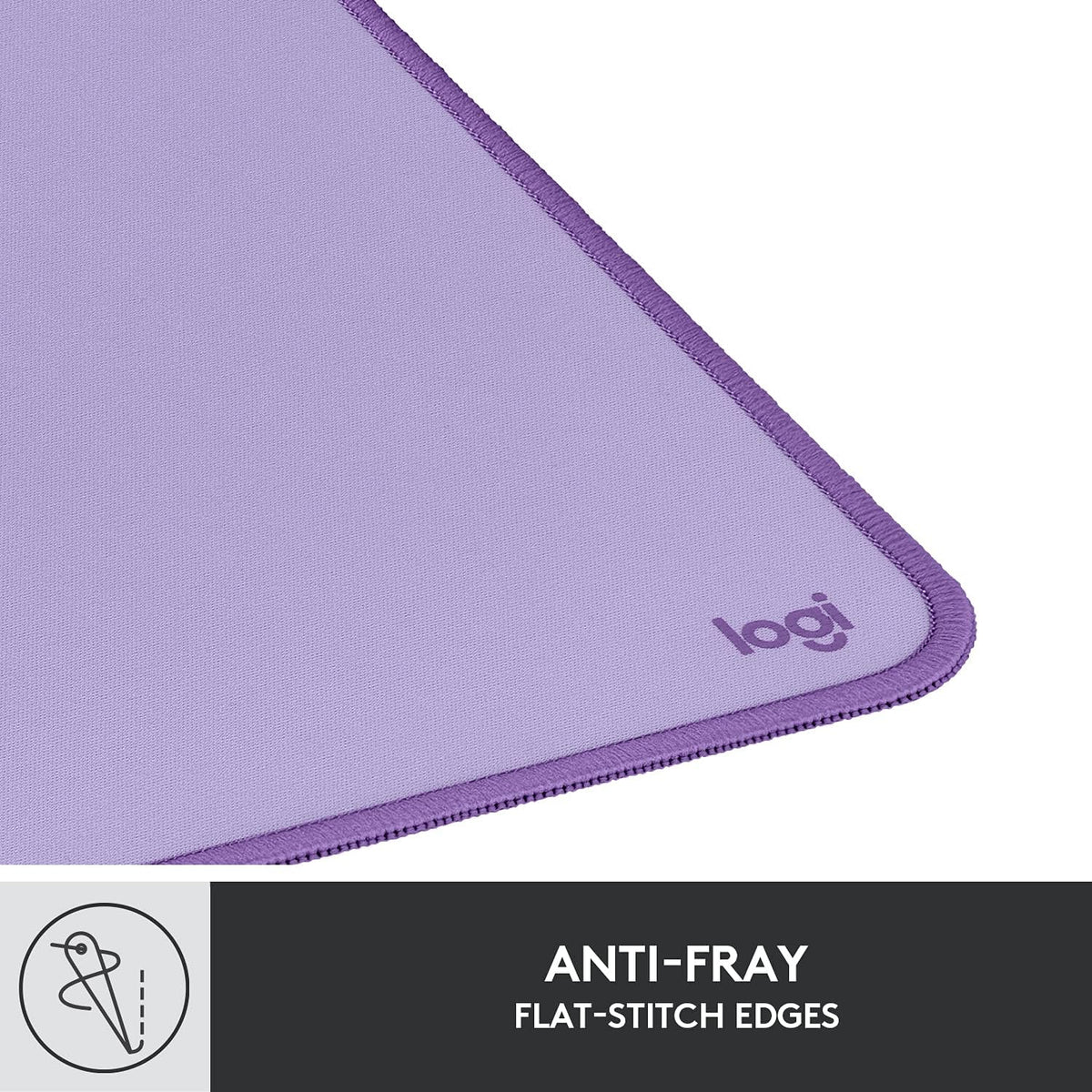 Logitech Desk Mat - Studio Series, Multifunctional Large Desk Pad, Extended Mouse Mat, Office Desk Protector with Anti-Slip Base, Spill-Resistant Durable Design, in Lavender - PuriLite