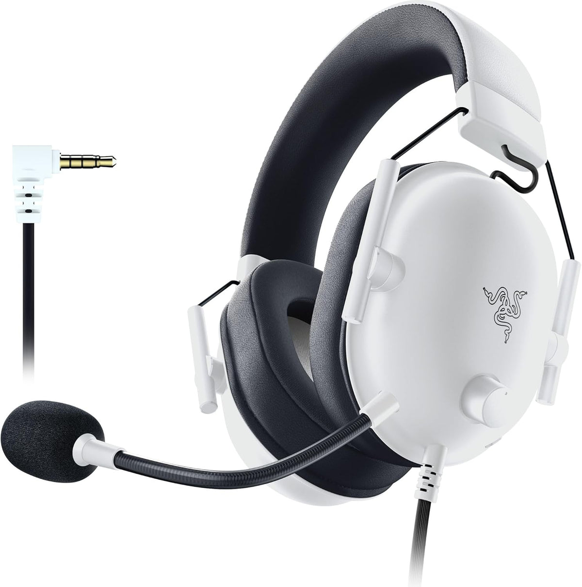 Razer BlackShark V2 X Gaming Headset: 7.1 Surround Sound - 50mm Drivers - Memory Foam Cushion - for PC, Mac, PS4, PS5, Switch - 3.5mm Audio Jack - White - PuriLite