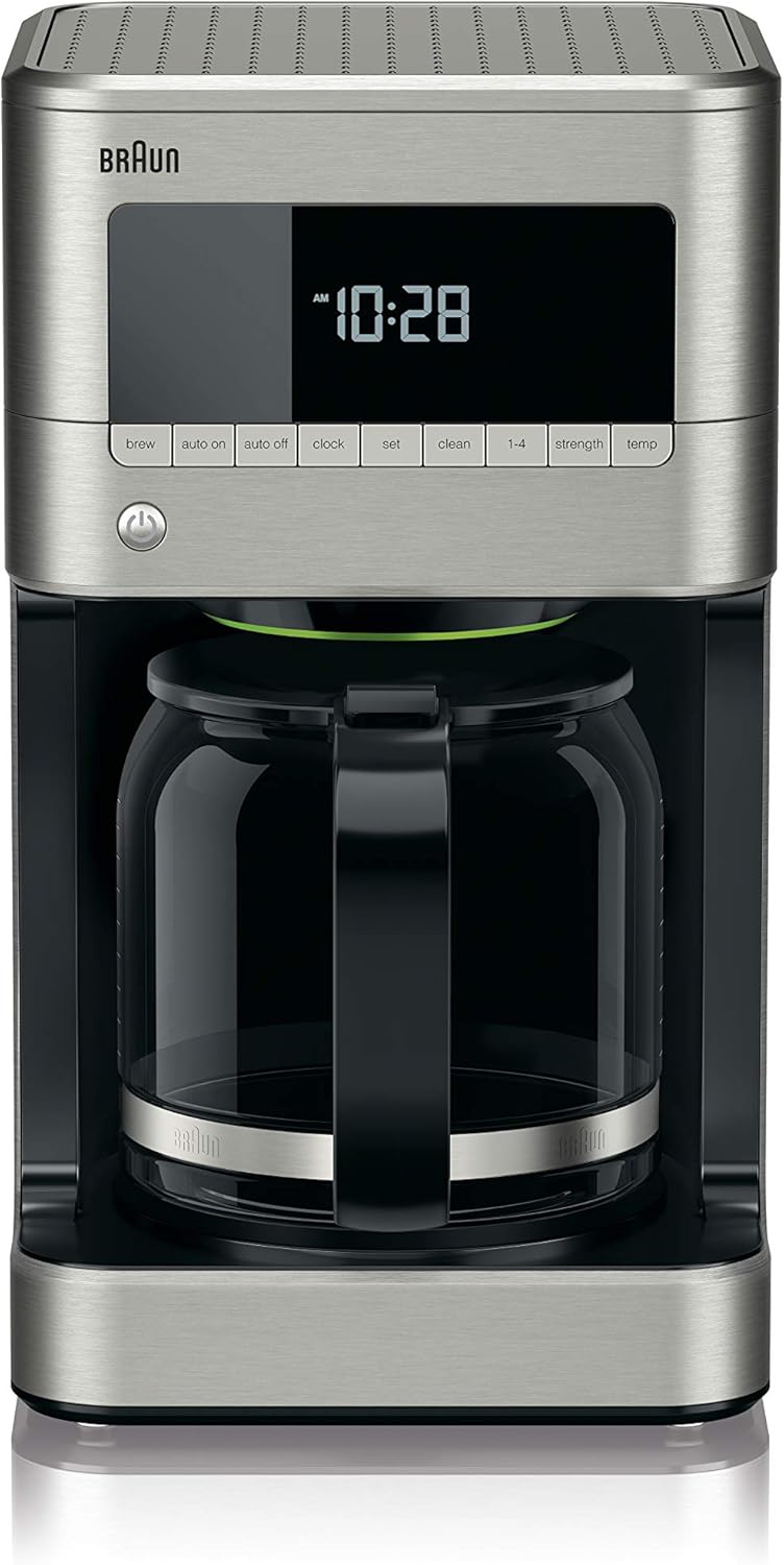 Braun BrewSense Drip Coffee Maker - 12 Cup - KF7170SI, Stainless Steel - PuriLite
