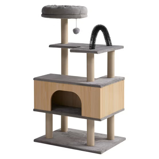 Lounge & Co. Zenith 4-Level Cat Tree & Grooming Activity Tower