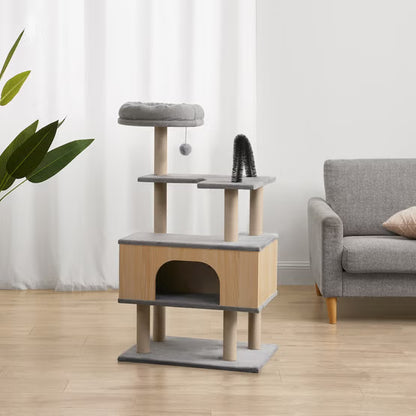 Lounge & Co. Zenith 4-Level Cat Tree & Grooming Activity Tower