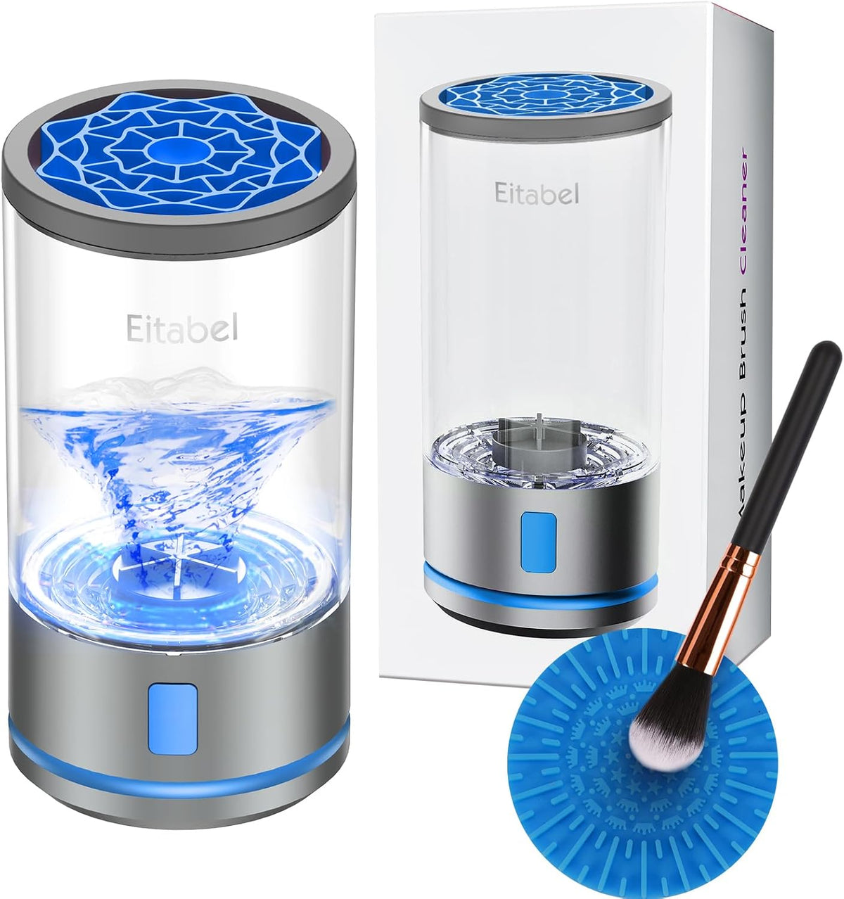 Electric Makeup Brush Cleaner – 7000 RPM High-Speed Deep Cleaning – Rechargeable 1200mAh Battery Automatic Cosmetic Brush & Sponge Cleaner - PuriLite