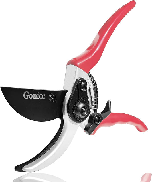 gonicc 8" Professional Sharp Bypass Pruning Shears (GPPS-1002), Tree Trimmers Secateurs,Hand Pruner, Garden Shears,Clippers for The Garden. - PuriLite