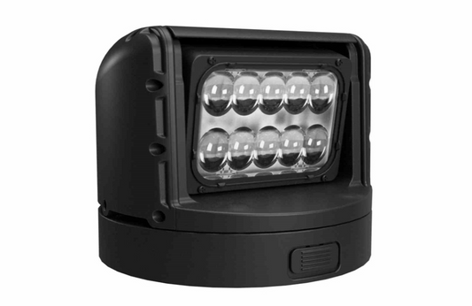 Remote Control Visible and Infrared LED Light - 12-24V, Spot/Flood Beam - Wired Remote, Magnetic Mount - 10' Harness - PuriLite