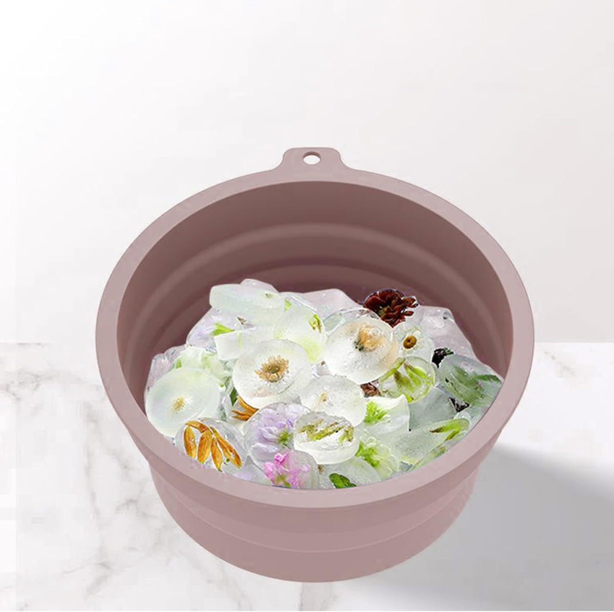 Foldable Ice Bath Bowl, Silicone Beauty Skin Firming Washbasin | Ice Bowl for Face Cold Plunge Chiller,Ideal for Home, Vacation, Traveling, Hotel, Business Trip, Refreshing - PuriLite