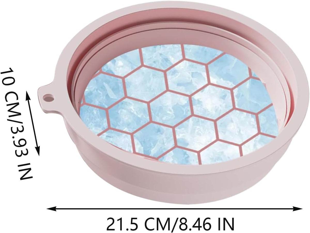 Foldable Ice Bath Bowl, Silicone Beauty Skin Firming Washbasin | Ice Bowl for Face Cold Plunge Chiller,Ideal for Home, Vacation, Traveling, Hotel, Business Trip, Refreshing - PuriLite