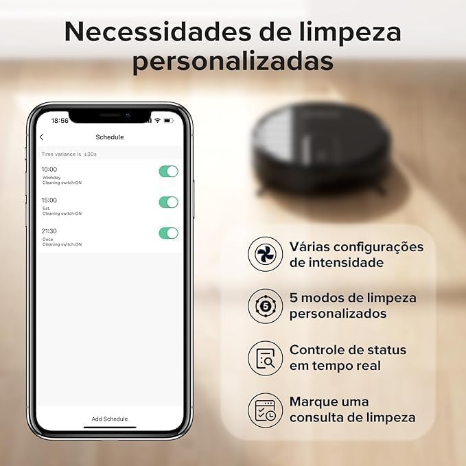 Robot Vacuum Cleaner Robot Vacuum and Mop Combo with 4000Pa Suction, Personalized Cleaning Adjustments, Self-Charging Robotic Vacuum Cleaner, Advanced Obstacle Avoidance - PuriLite