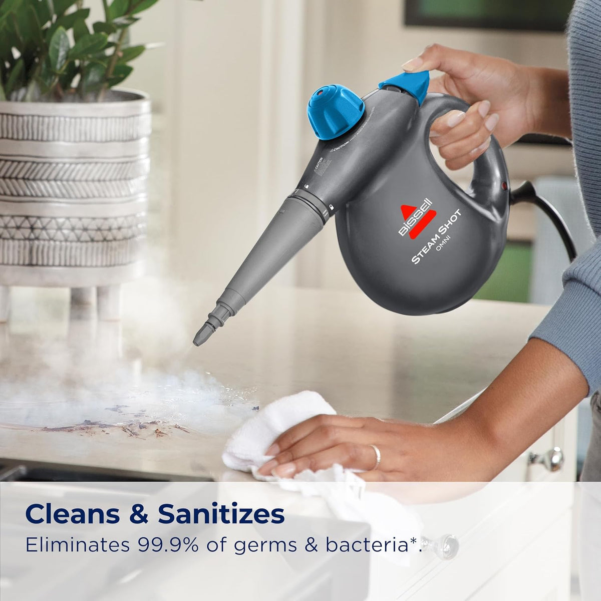 BISSELL Steam Shot Omni Handheld Hard Surface Steam Cleaner Titanium - 4171B, New 2024 Model - PuriLite