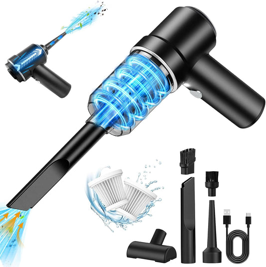Handheld Vacuum Cleaner Wireless Mini Car Vacuum Cleaner, 15000 PA Lightweight Vacuum Cleaner & Blower Dust Buster,Powerful Handheld Vacuum Cleaner for Car, Kitchen, Pet Hair Cleaning (Black) - PuriLite