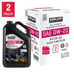 Kirkland Signature 0W20 Full Synthetic Motor Oil, 2-pack - PuriLite