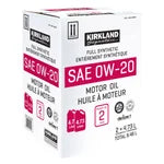 Kirkland Signature 0W20 Full Synthetic Motor Oil, 2-pack - PuriLite