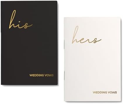 GroomBrideGifts Wedding Vow Book for His and Hers, Soft Touch, Perfectly Sized Bride and Groom Vow Books, Wedding Essentials, Wedding Registry Ideas, His and Hers Gifts - PuriLite
