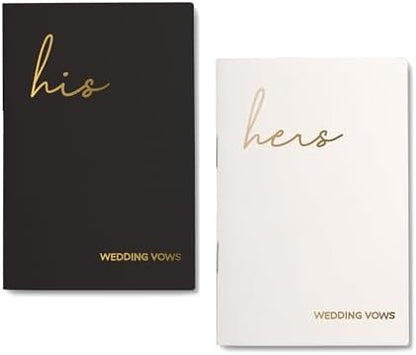 GroomBrideGifts Wedding Vow Book for His and Hers, Soft Touch, Perfectly Sized Bride and Groom Vow Books, Wedding Essentials, Wedding Registry Ideas, His and Hers Gifts - PuriLite