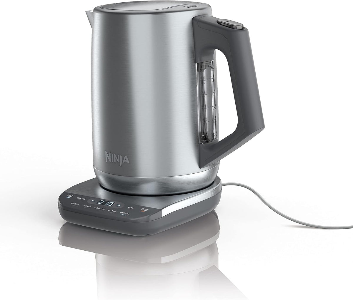 Ninja KT200C Precision Temperature Electric Kettle, 1500 watts, BPA Free, Stainless, 7-Cup Capacity, Hold Temp Setting - PuriLite