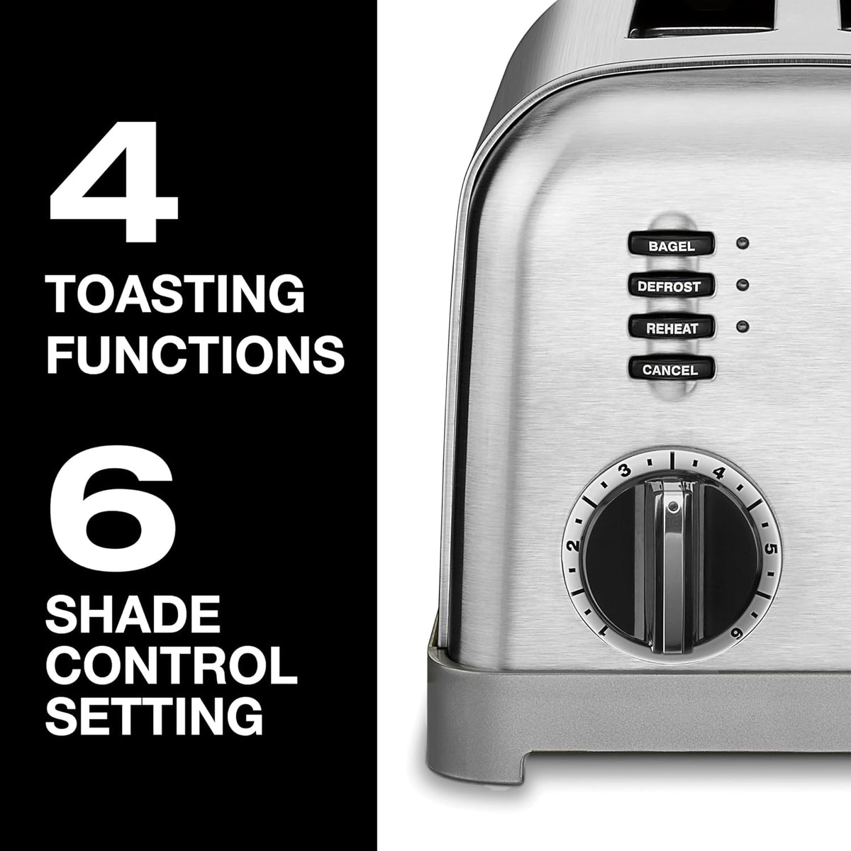 Cuisinart CPT-160C Metal Classic 2-Slice Toaster - PuriLite