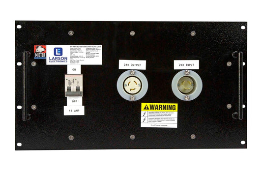 1 Phase Buck & Boost Step-Up Rack Mounted Transformer - 208V Primary - 240V Secondary - 20 Amps - 50/60Hz - Flange Mounted Plug/Receptacle - PuriLite
