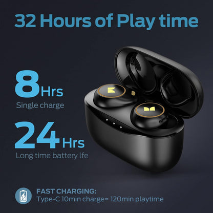 Monster Wireless Earbuds, Achieve 300 AirLinks Bluetooth Headphones Touch Control with Charging Case, Bluetooth Earbuds with Fast Charging for Sport - PuriLite
