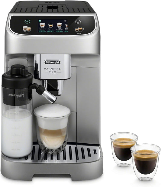 De'Longhi Magnifica Plus Fully Automatic Espresso Machine with Automatic Milk Frother for 18+ One Touch Recipes, Built-in Grinder, ECAM32070SB - PuriLite