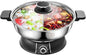 YONGXING HS-160BU 1500W Electric Hot Pot with Divider, 5L Dual-Sided Stainless Steel Steamboat for 4–8 People, Removable Pot, Adjustable Temp Control, Easy to Clean - PuriLite