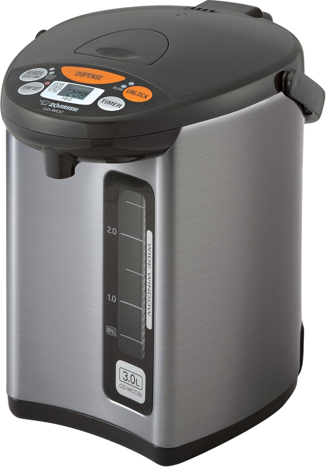 ZOJI Zojirushi CD-WCC30 Micom Water Boiler and Warmer, Silver - PuriLite