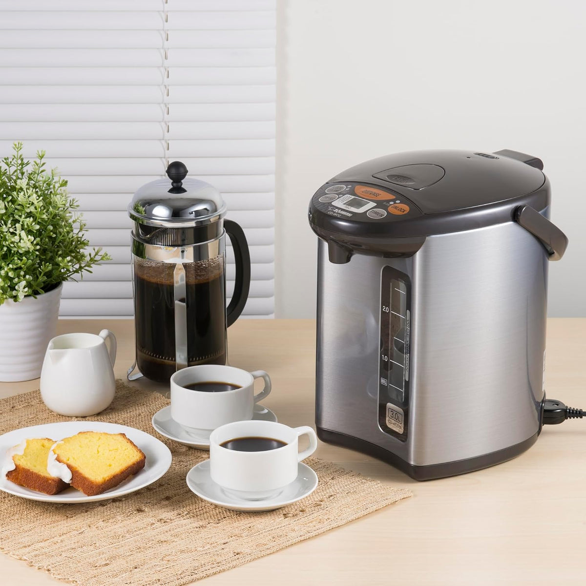 ZOJI Zojirushi CD-WCC30 Micom Water Boiler and Warmer, Silver - PuriLite