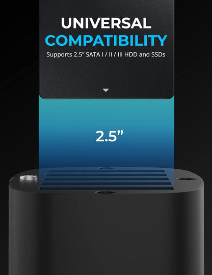 SABRENT 5 Bay RAID Hard Drive Docking Station, SSD HDD 2.5 inch SATA case Dock, External SSD Enclosure + Power Adapter and Built-in Cooling Fan, Offline cloning, LED Indicator, USB Cables Included - PuriLite