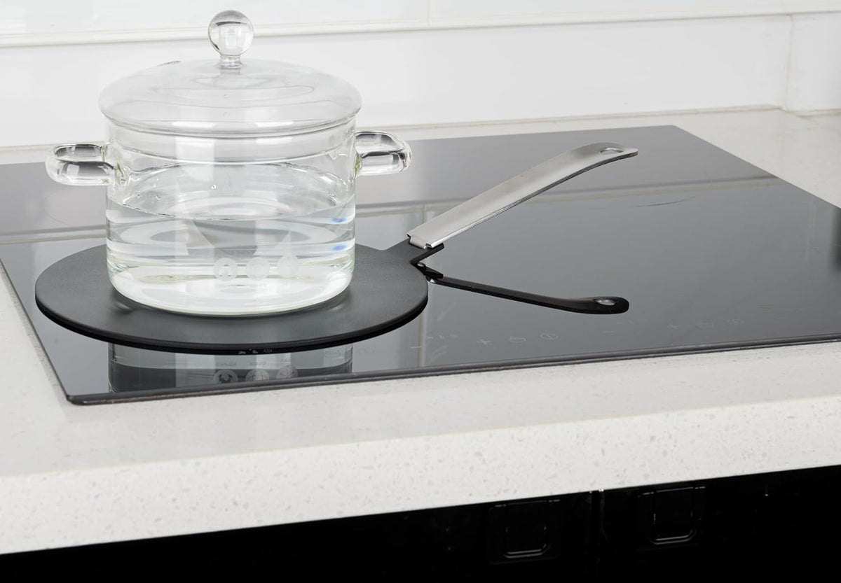 7.5inch Induction Hob Heat Diffuser Ring Plate,Induction Adapter Plate with Separable Handle - PuriLite