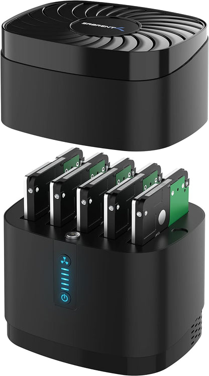 SABRENT 5 Bay RAID Hard Drive Docking Station, SSD HDD 2.5 inch SATA case Dock, External SSD Enclosure + Power Adapter and Built-in Cooling Fan, Offline cloning, LED Indicator, USB Cables Included - PuriLite