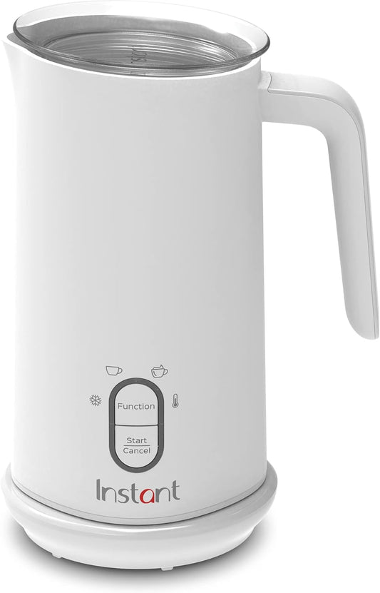 Instant Pot Instant Milk Frother, 4-in-1 Electric Milk Steamer, 10oz/295ml Automatic Hot and Cold Foam Maker and Milk Warmer for Latte, Cappuccinos, Macchiato, from The Makers of Instant 500W, White - PuriLite