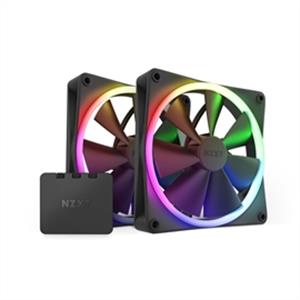NZXT Fan RF-R14DF-B1 F140 RGB 2x140mm Fan and Controller 12V DC Black - PuriLite