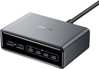 Anker Prime Charger, 200W 6-Port GaN Charging Station, USB-C PD Fast Charging Desktop Charger, Compatible with iPhone, Samsung, MacBook, Dell and More - PuriLite
