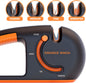 Orange Ninja 4-Stage Knife Sharpener - Premium Kitchen Knife Sharpeners - Adjustable Handheld Manual Knife Sharpeners for Kitchen Knives, Knife Sharpener, Chefs & Serrated Knife by Sharp Pebble - PuriLite